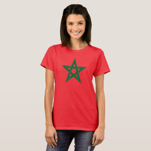 Morocco Moroccan Star Flag Football Jersey T-Shirt