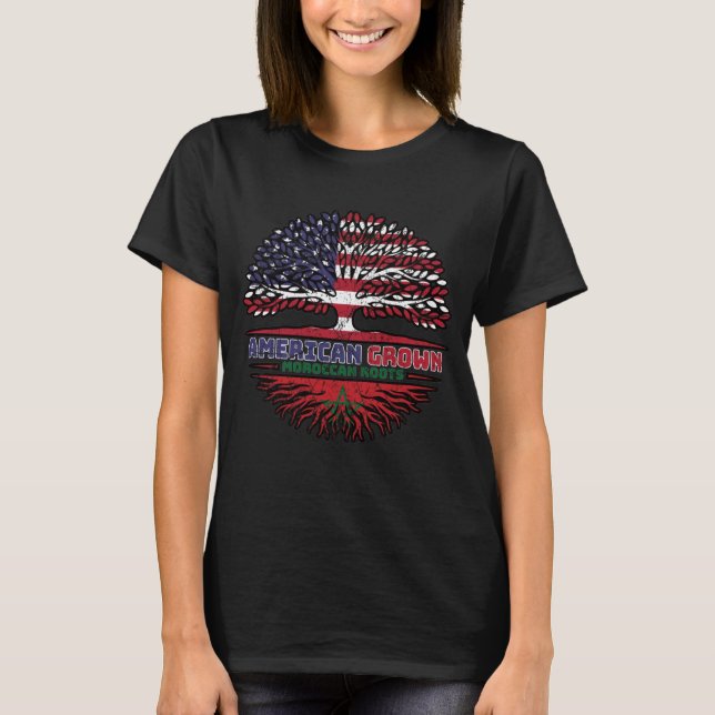 Morocco Moroccan US American USA United States T-Shirt (Front)