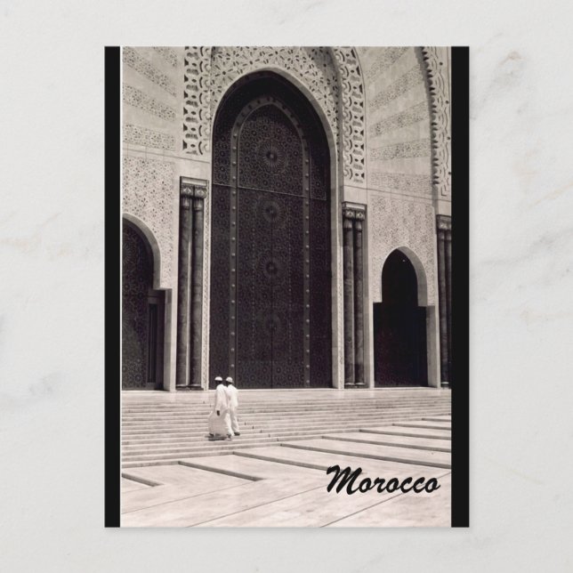 morocco mosque arch postcard (Front)