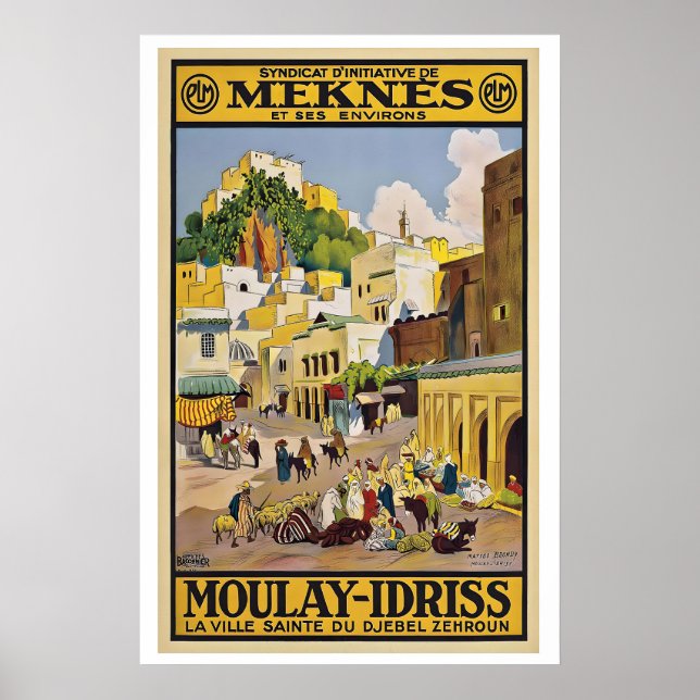 Morocco Moulay Idriss the Holy City of Djebel Poster (Front)