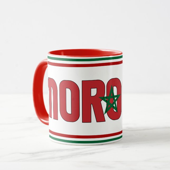 Morocco National Flag Patriotic Coffee Mug (Front Left)