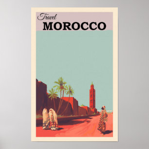 Morocco North Africa Vintage Travel Poster