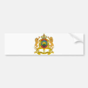 Morocco Official Coat Of Arms Heraldry Symbol Bumper Sticker