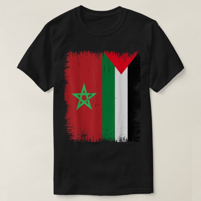 Morocco Palestine T-Shirt (Design Front)