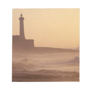 Morocco, Rabat, Lighthouse at sunset with Notepad
