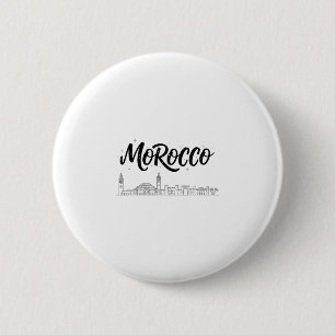 Morocco Skyline Travel Vacation Outfits 6 Cm Round Badge