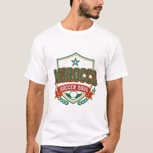 Morocco Soccer 2026 Soccer Bold Country Typography T-Shirt
