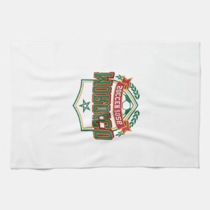 Morocco Soccer 2026 Soccer Bold Country Typography Tea Towel