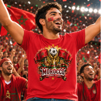 Morocco Soccer Fan Atlas Lions Football Moroccan T-Shirt