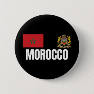 Morocco Soccer Jersey Style Footll  6 Cm Round Badge