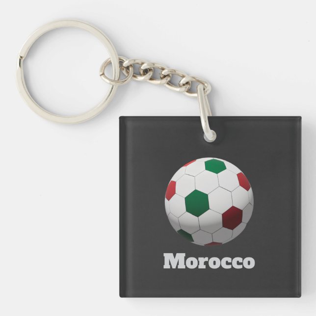 Morocco Soccer Key Ring (Front)