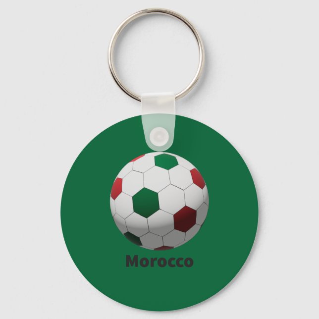 Morocco Soccer  Key Ring (Front)