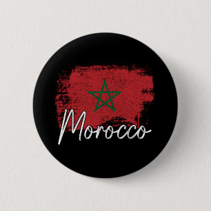 Morocco soccer lover gift Maroc Flag Morocco Moroc 6 Cm Round Badge