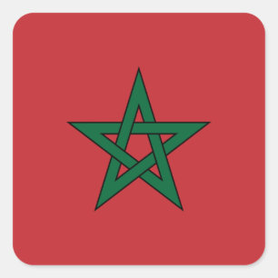 morocco square sticker