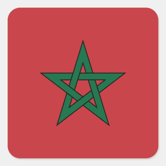 morocco square sticker (Front)