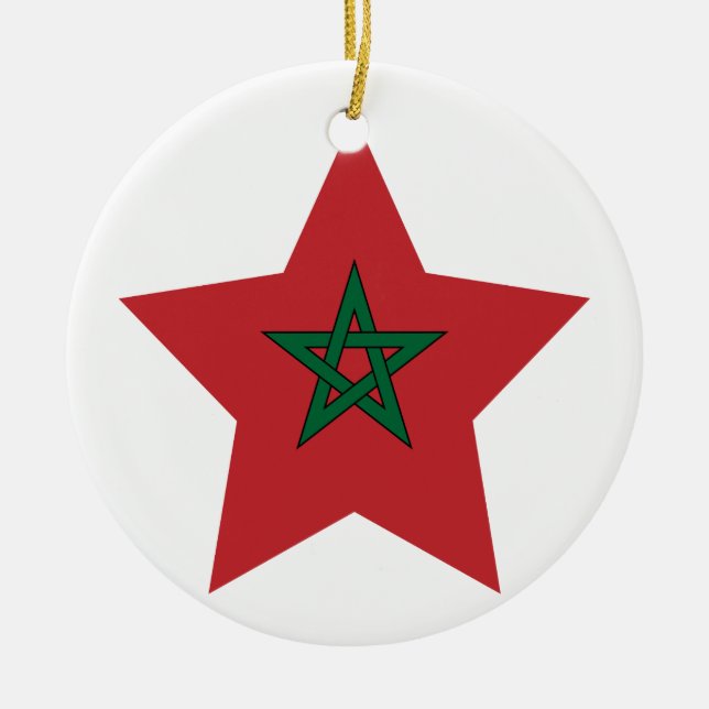 Morocco Star Ceramic Tree Decoration (Front)