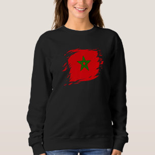 Morocco Torn Ripped Morocco Flag Proud Moroccan Sweatshirt