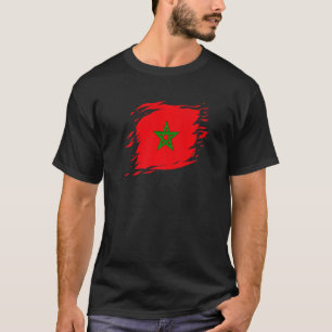 Morocco Torn Ripped Morocco Flag  Proud Moroccan T-Shirt
