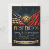 Morocco USA Friendship Poster, First Friends 1777