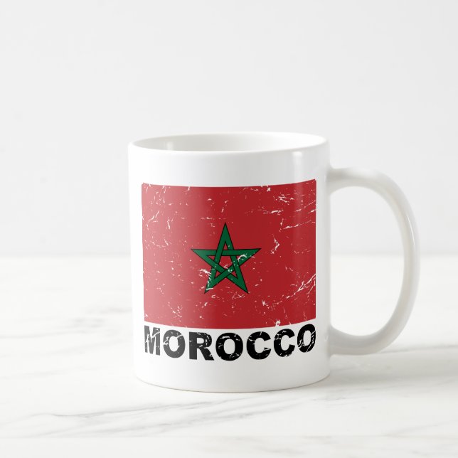 Morocco Vintage Flag Coffee Mug (Right)