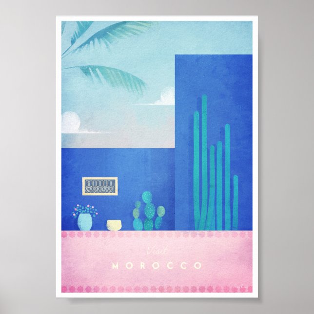 Morocco Vintage Travel Poster (Front)