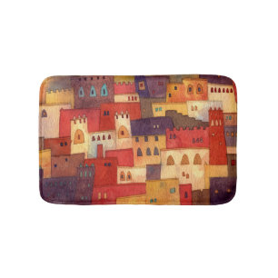 Morocco Watercolor Bath Mat