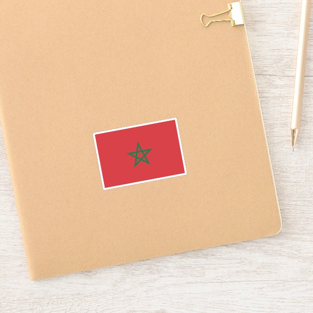 Morocco Waterproof Sticker Flag (Notebook)
