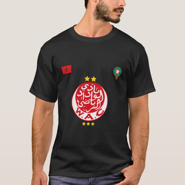 Morocco Wydad Casablanca Wac Soccer Widad T-Shirt (Front)