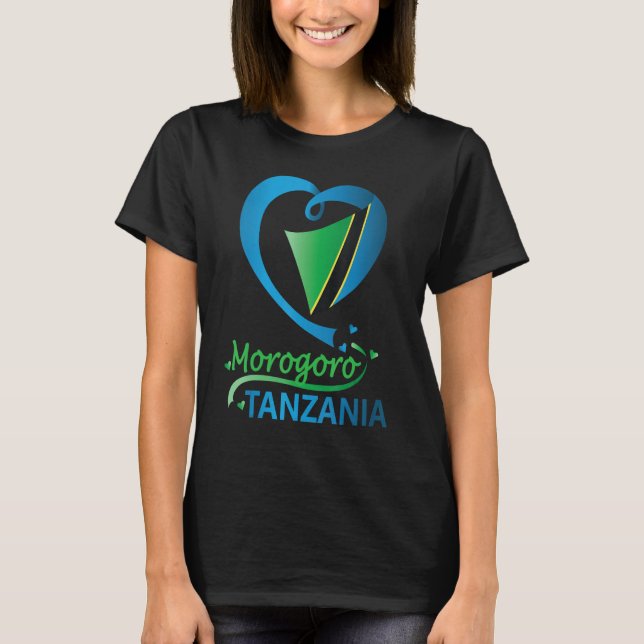 Morogoro Tanzania Flag Tanzanian Men Women T-Shirt (Front)