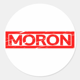 Moron Stamp Classic Round Sticker