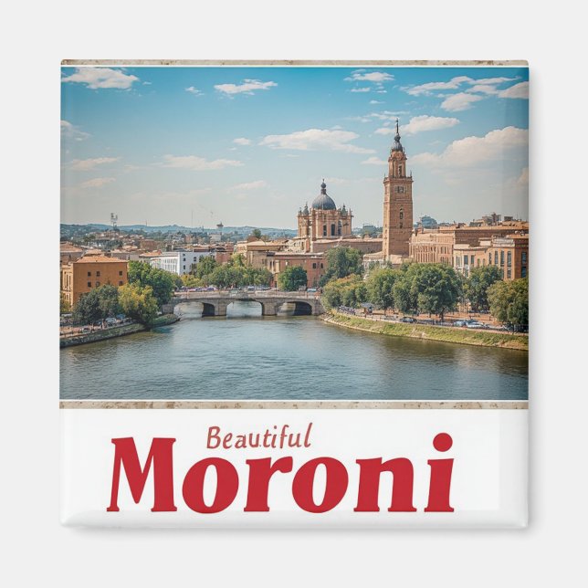 Moroni Comoros Island Travel Keepsake 🌴 Magnet (Front)