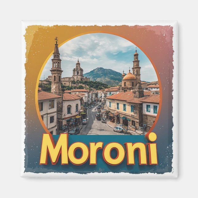 Moroni Comoros Travel Keepsake For Destination Magnet (Front)