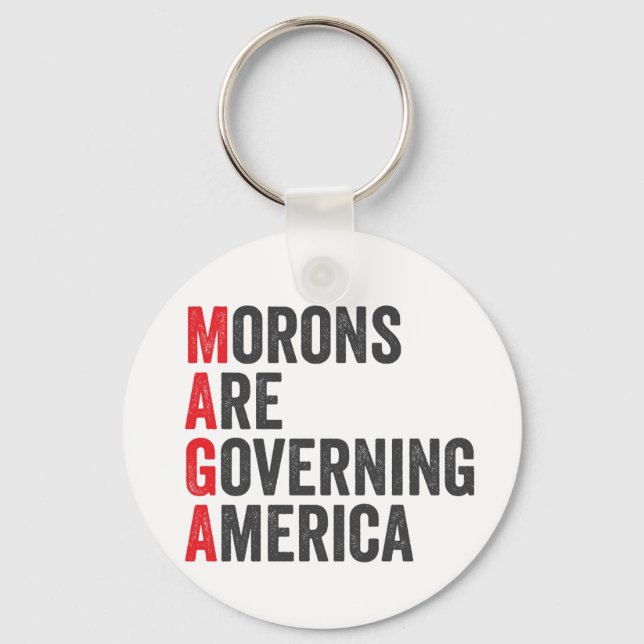 Morons Are Governing America 4th of July  Key Ring (Front)