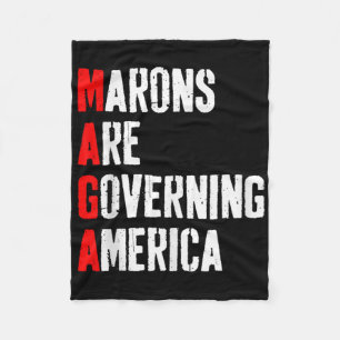 - Morons Are Governing America Anti Trump Politica Fleece Blanket