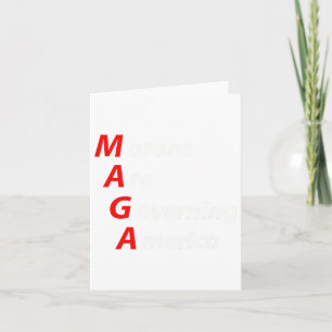 Morons Are Governing America Anti Trump Political  Card