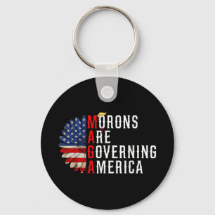 Morons Are Governing America Funny Trump 2024  Key Ring
