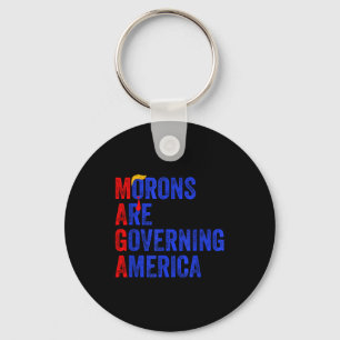 Morons Are Governing America Funny Trump 2024  Key Ring