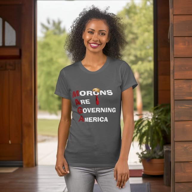 Morons Are Governing America Political Grey T-Shirt (Creator Uploaded)