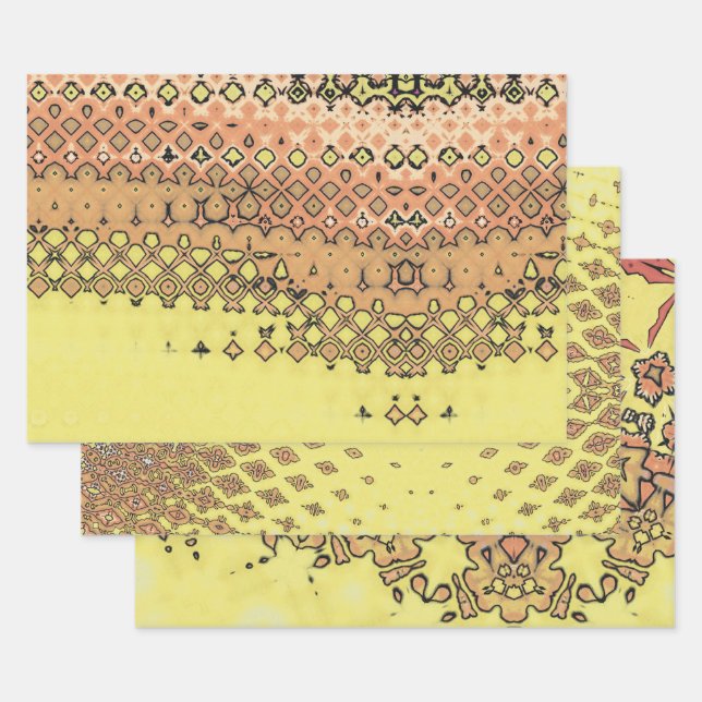 Morph 1 abstract asymmetrical wrapping paper sheet (Set)