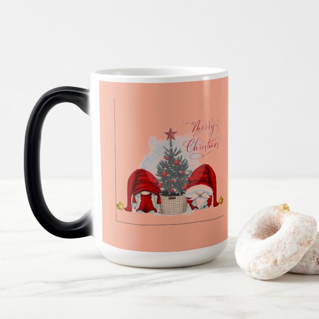 Morphing cup Merry Chrismas (With Donut)