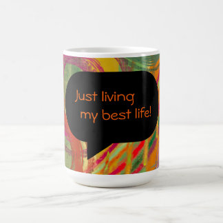 Morphing mug with inspirational quote