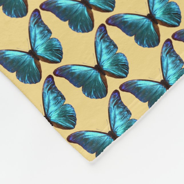 Morpho Blue Butterfly Blanket (Corner)