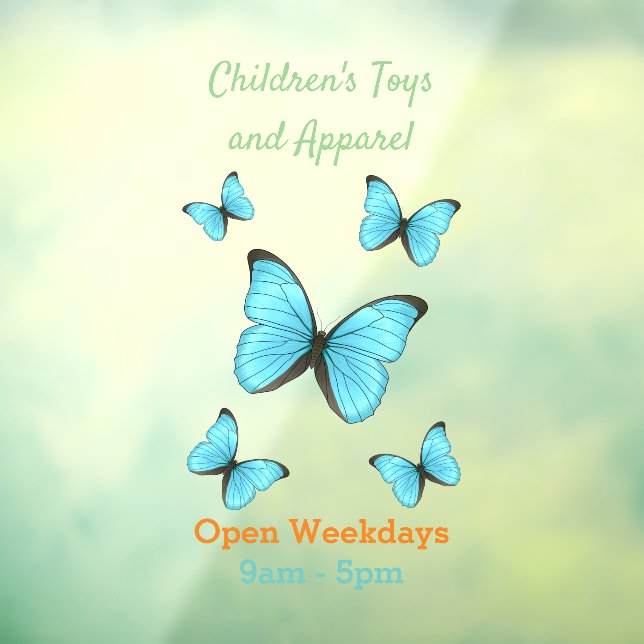 Morpho butterflies cartoon illustration  (Sheet 3)