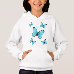 Morpho butterflies cartoon illustration 