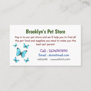 Morpho butterflies cartoon illustration  business card