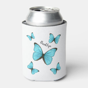 Morpho butterflies cartoon illustration can cooler