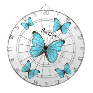 Morpho butterflies cartoon illustration dartboard