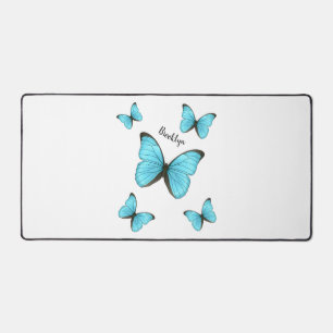 Morpho butterflies cartoon illustration  desk mat