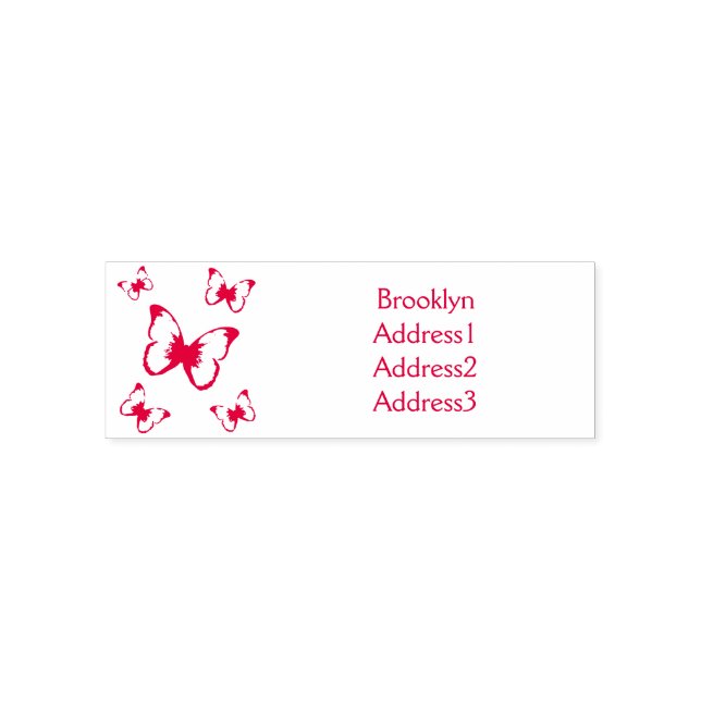 Morpho butterflies cartoon illustration  self-inking stamp (Design)