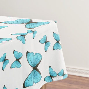 Morpho butterflies cartoon illustration tablecloth